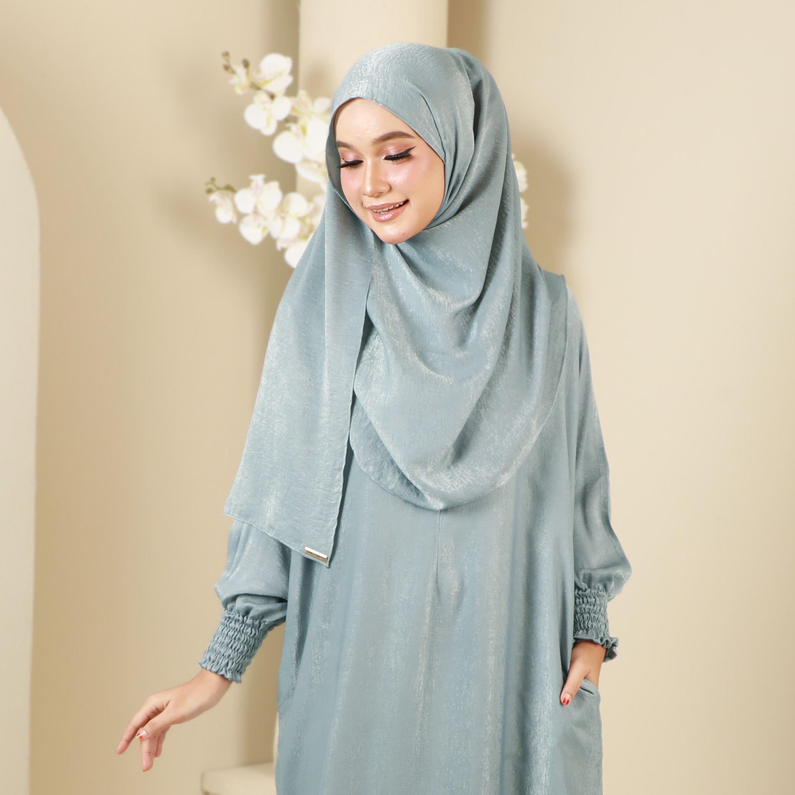 SHAWL HELIZA- SZ07 (SILVER BLUE)