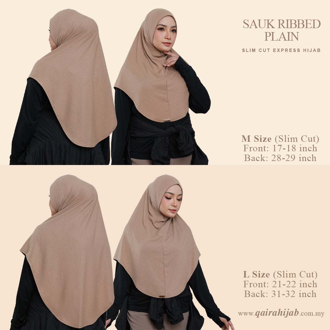 SAUK RIBBED SLIM CUT - SUKS12 (PUCE)