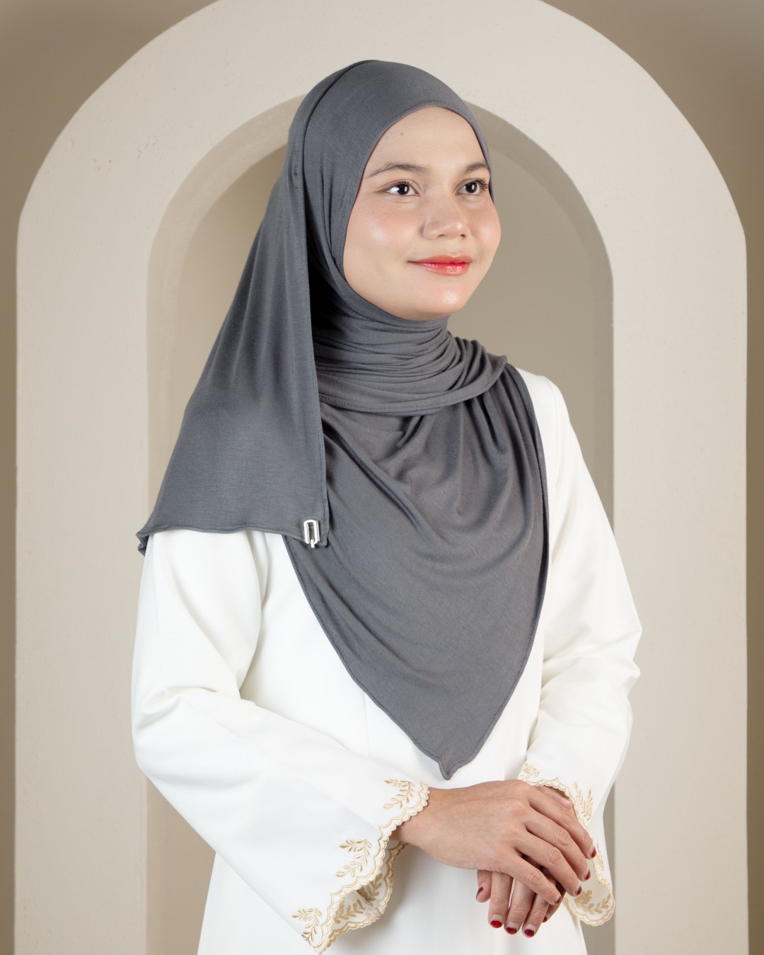 SHAWL COTTON - HT17 DARK GREY