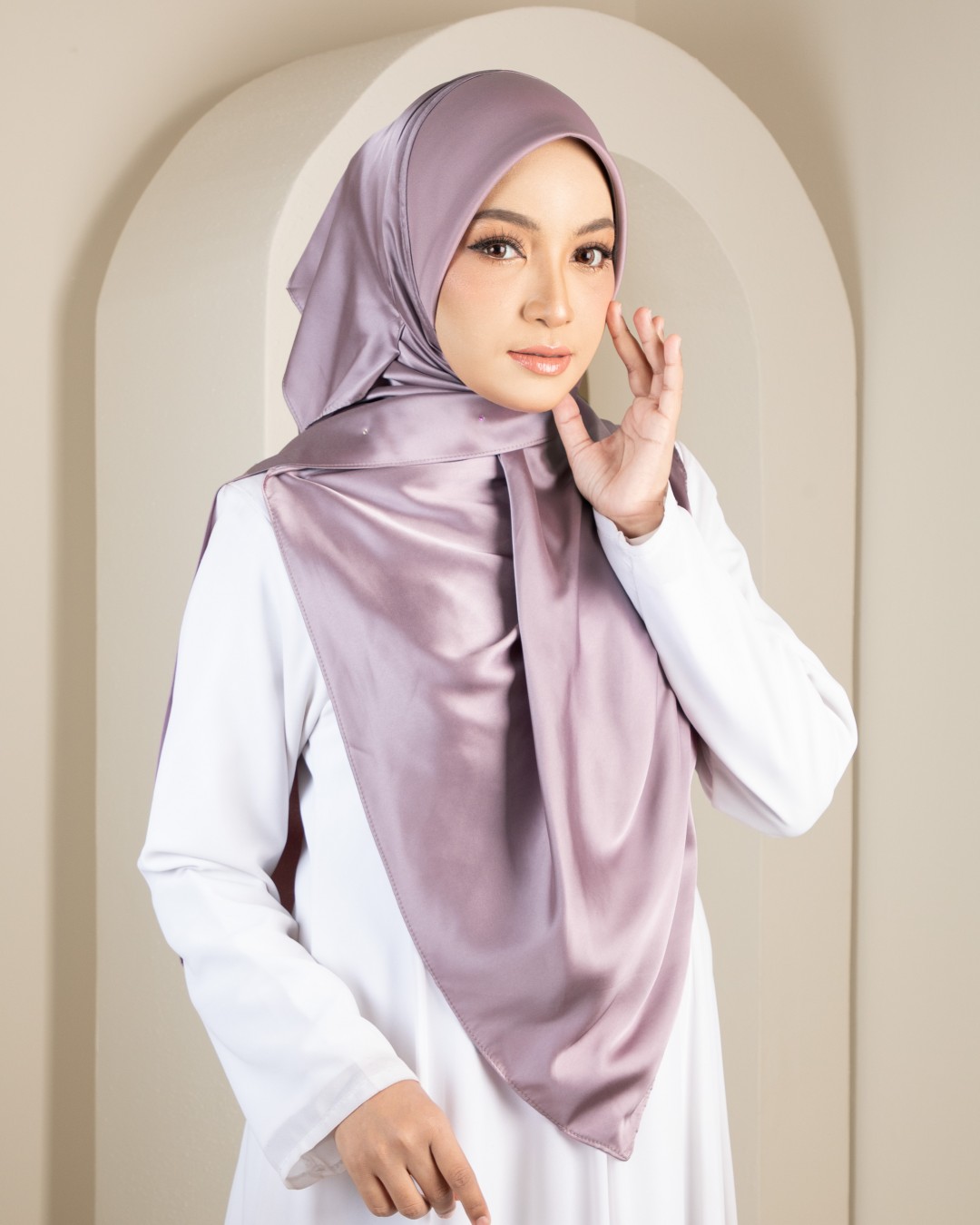 HANIS SATIN DIAMOND - HSD05 (DUSTY MAUVE)