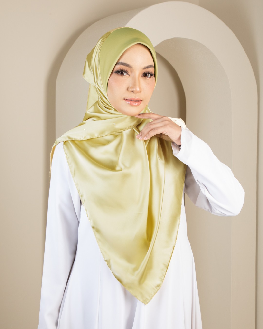 HANIS SATIN DIAMOND - HSD06 (PASTEL YELLOW)